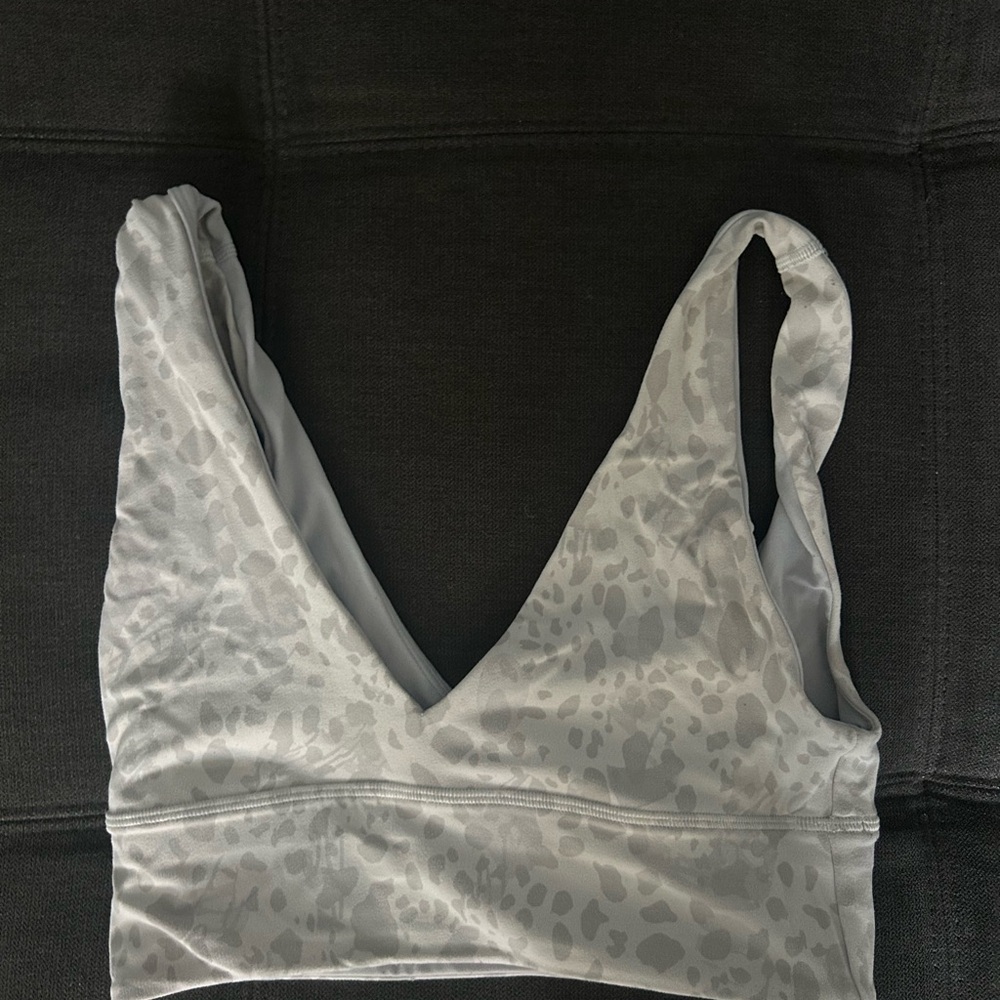 Gray Leopard Print Women's LuLulemon Bra Align